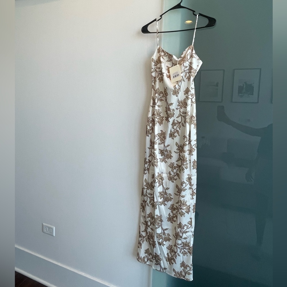 Peppermayo Exclusive - Lara Satin Maxi Dress - Hazel Bloom